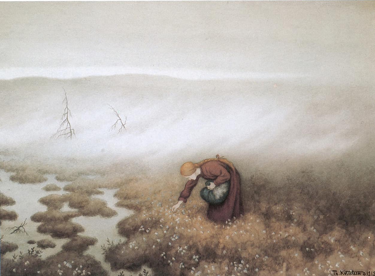 The Princess collects Bog Down 1913 Theodor Kittelsen