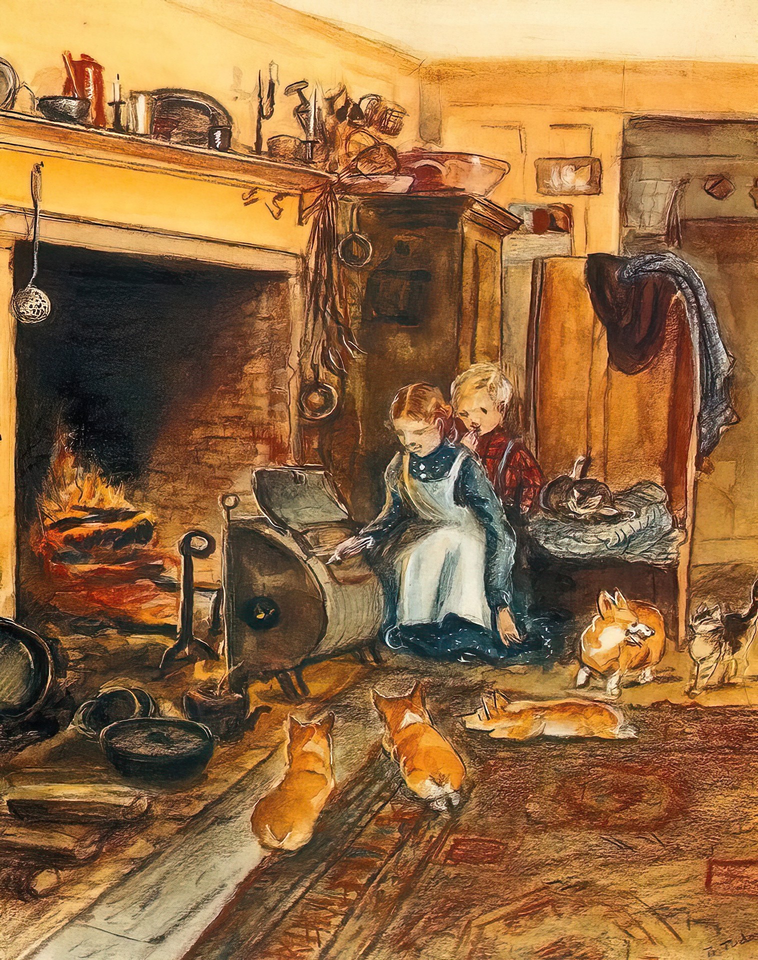 The Tasha Tudor Cookbook hearth