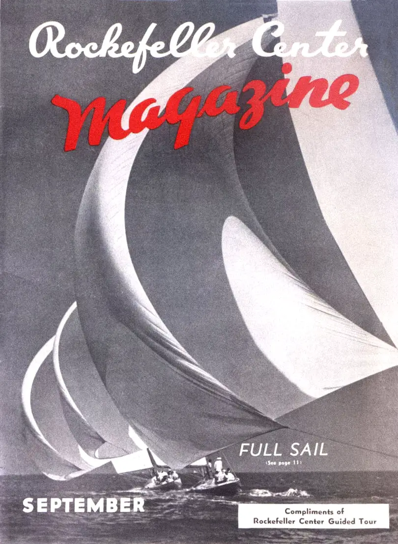 Vintage 1938 Rockefeller Center Magazine September 'Full Sail' Back Issue