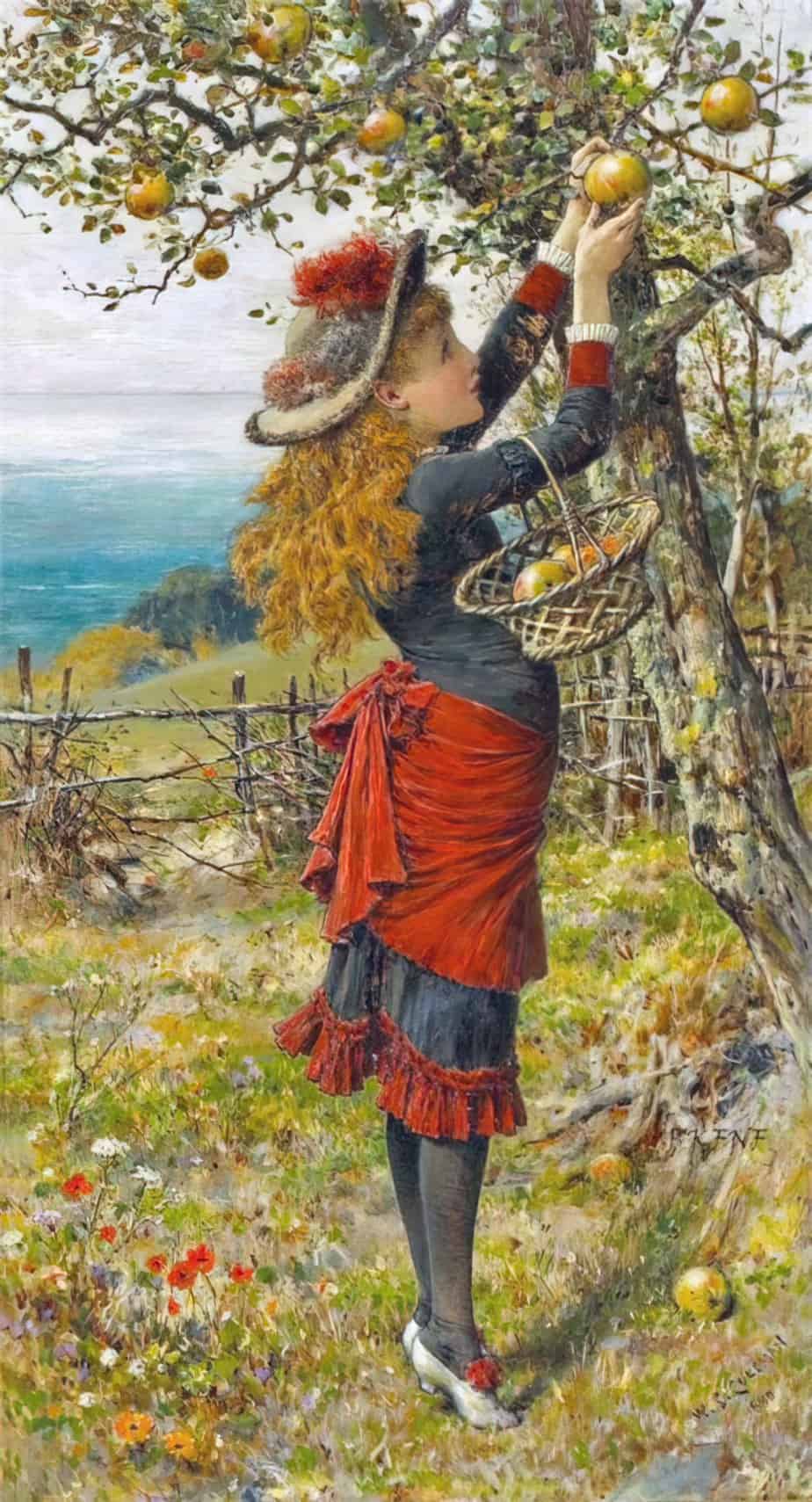  William Stephen Coleman - Picking Apples 1880 