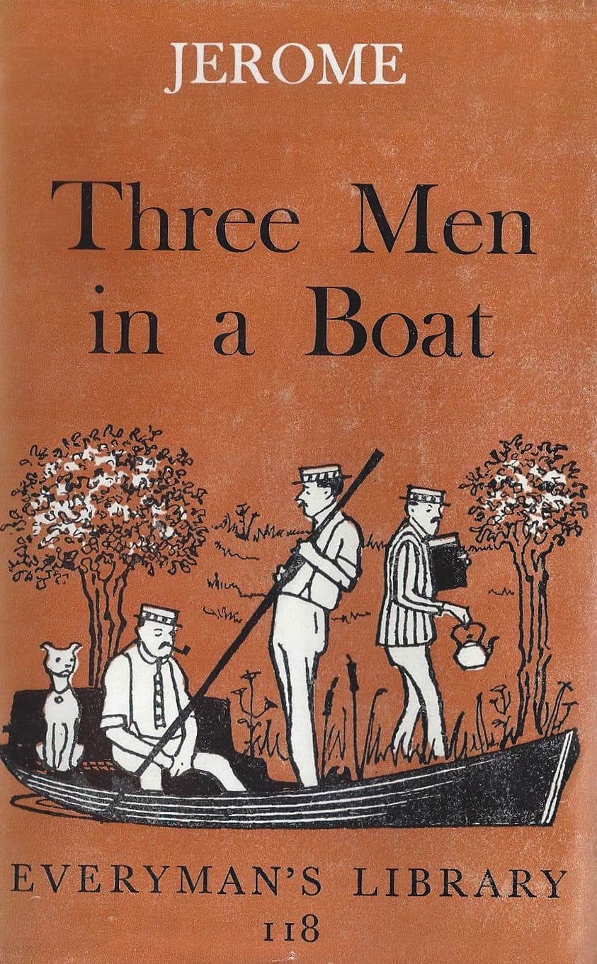 Wrapper drawing by John Plant, 1957 Three Men In A Boat