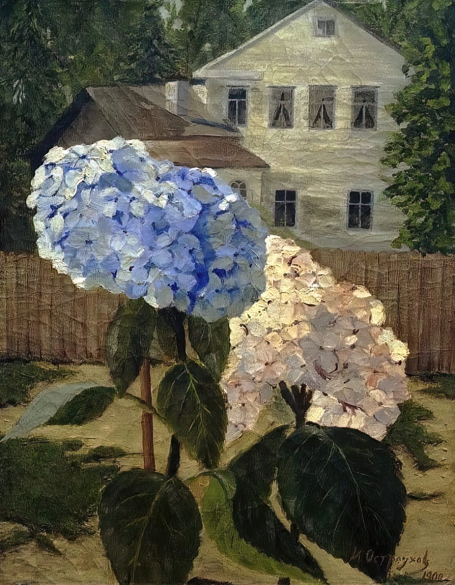 Остроухов Илья Семенович (1858 - 1929)-hydrangea