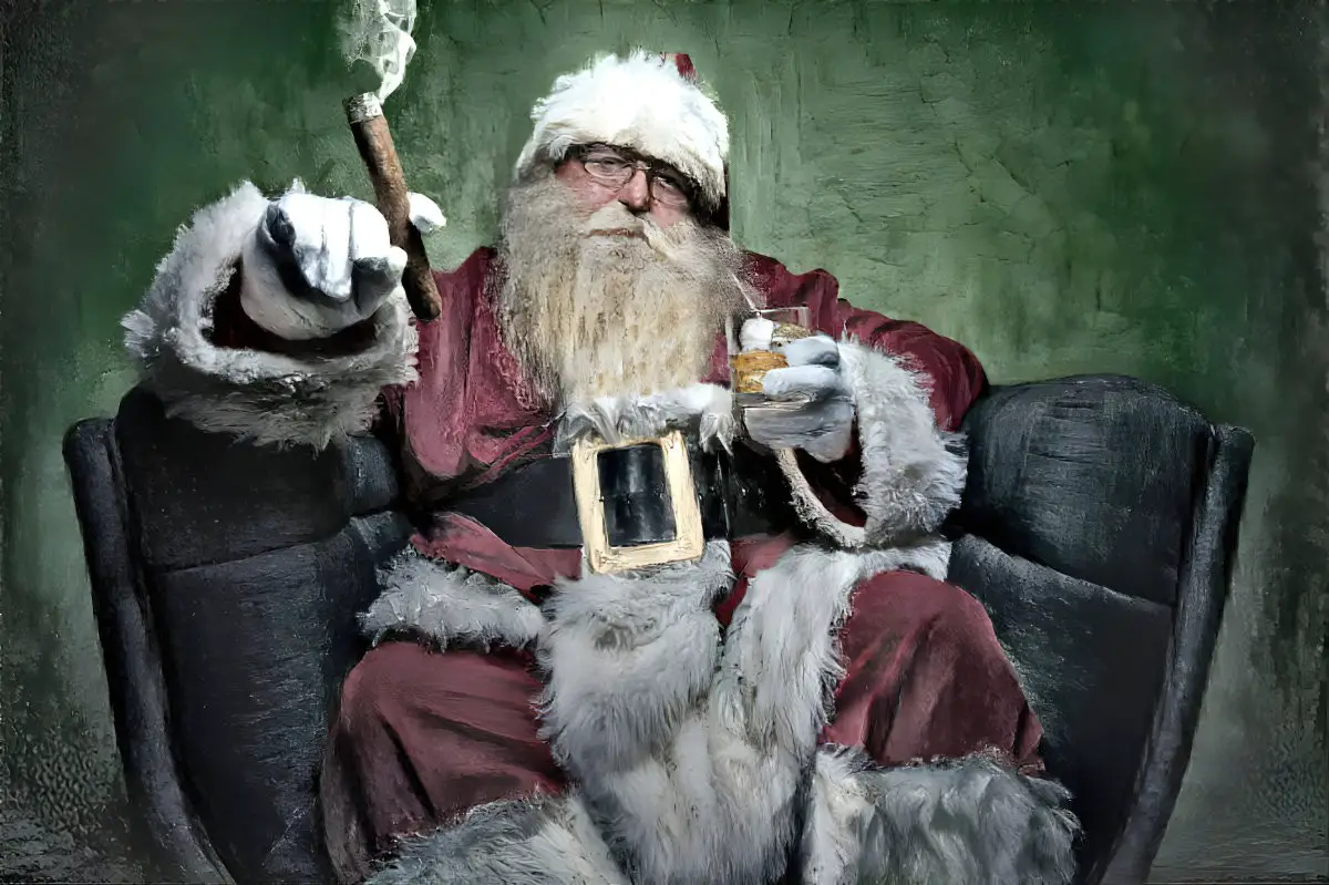 Krampus, Saint Nicholas and Santa