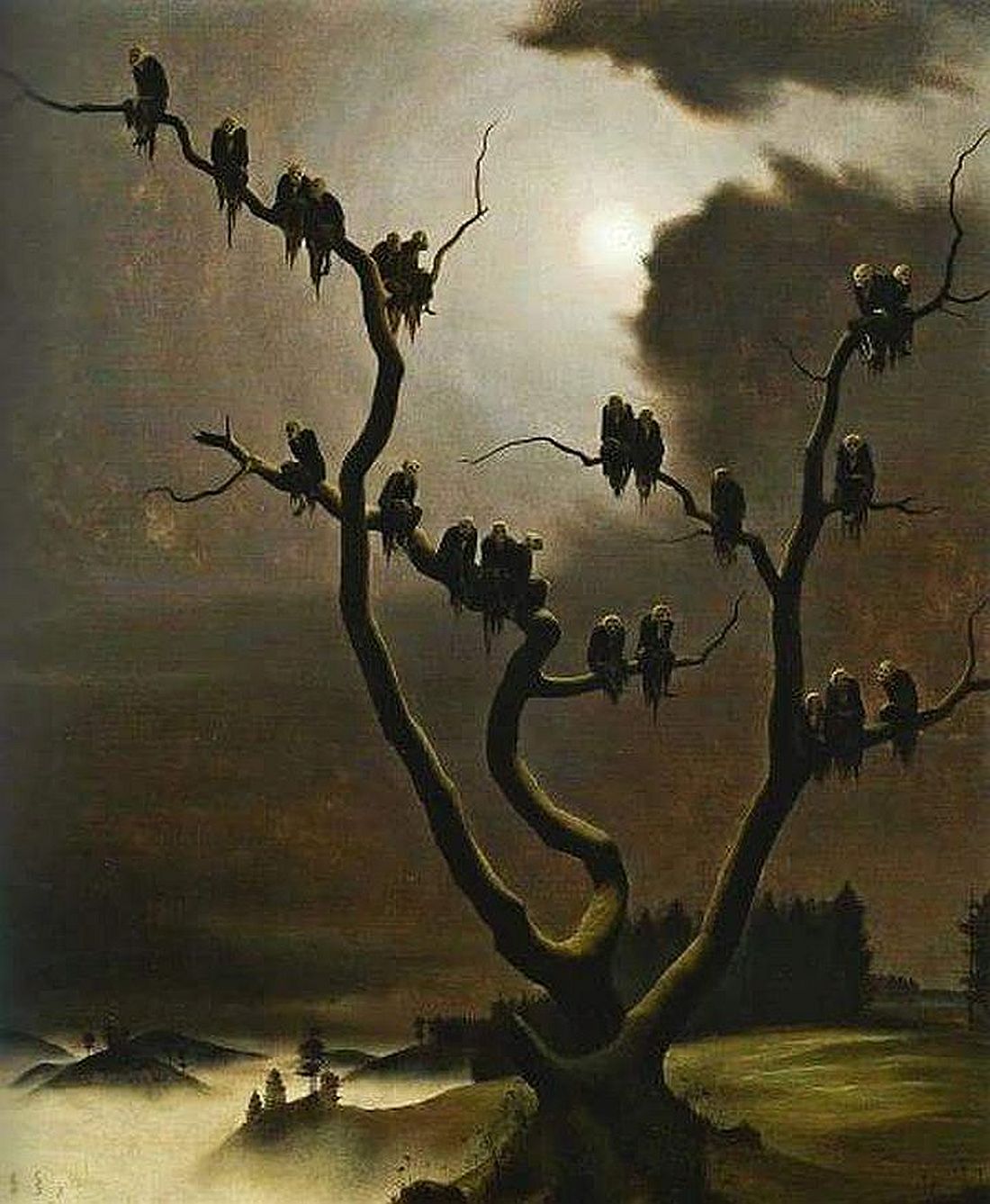 Ghosts on the Tree (1933) by Franz Sedlacek (Austria, 1891-1945)