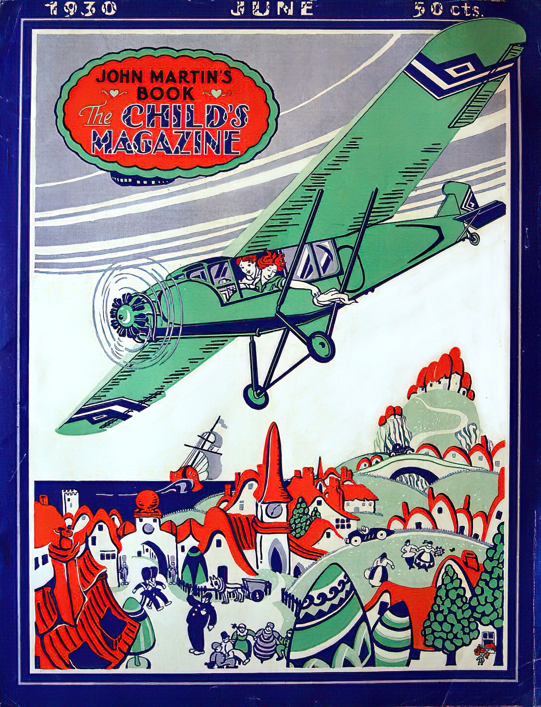 John Martin's Book The Child's Magazine June 1930 aeroplane