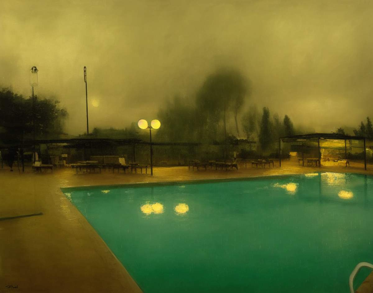The Cafeteria In The Evening And A Pool In The Rain by Yoko Ogawa