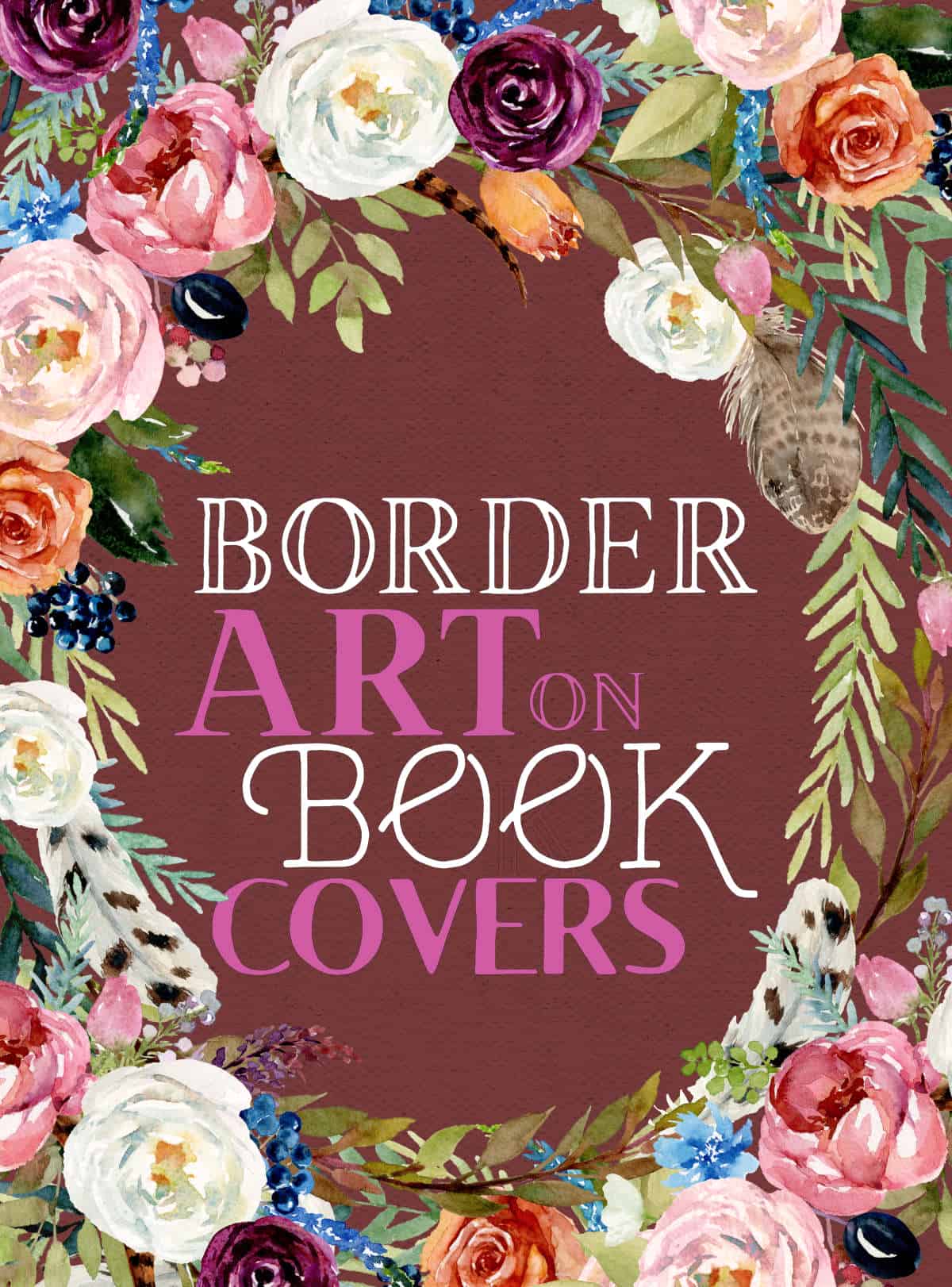 Centred Text With Border Art In Book Cover Graphic Design